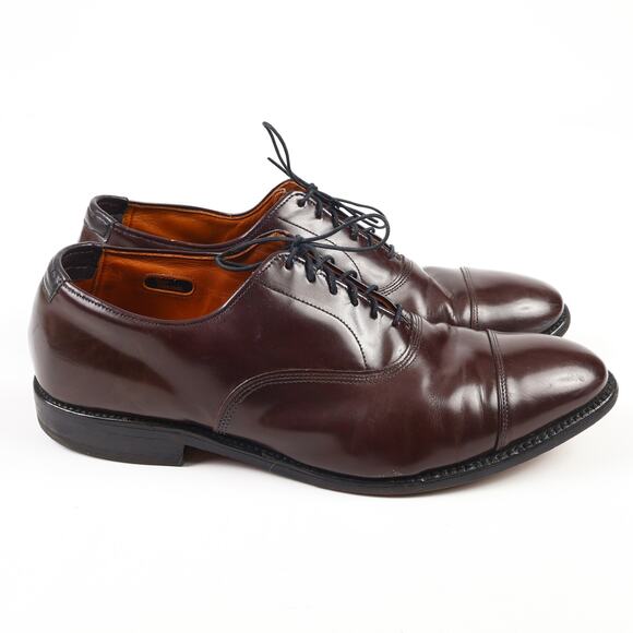 Allen Edmonds Park Avenue Mens US 10 Burgundy Leather Cap Toe Oxford Dress Shoe - Picture 3 of 16